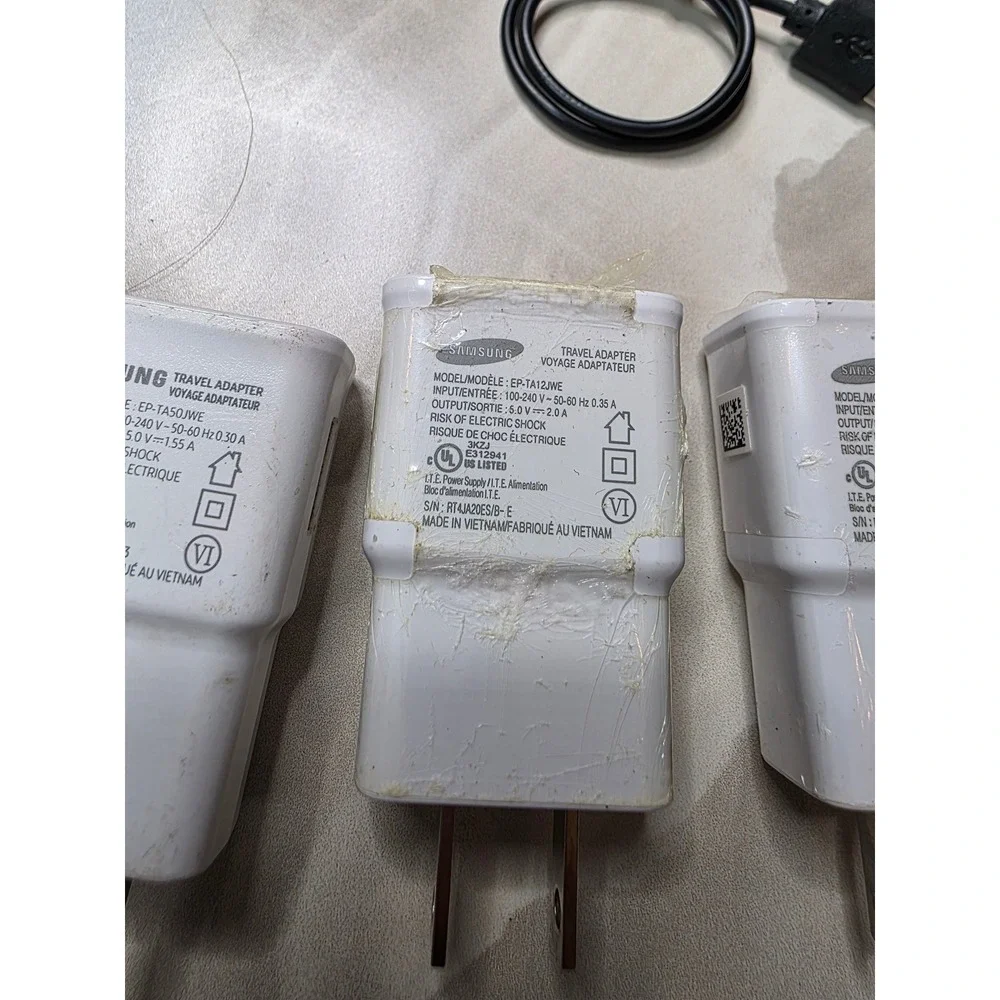 Samsung Wall Charger Lot 8 Adapter Blocks EP-TA20JWE EP-TA50JWE 3 USB Cables Z4